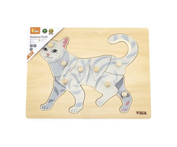 Viga 44612 Puslespil på pude med håndtag - Kat