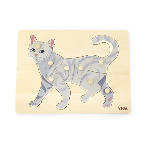 Viga 44612 Puslespil på pude med håndtag - Kat