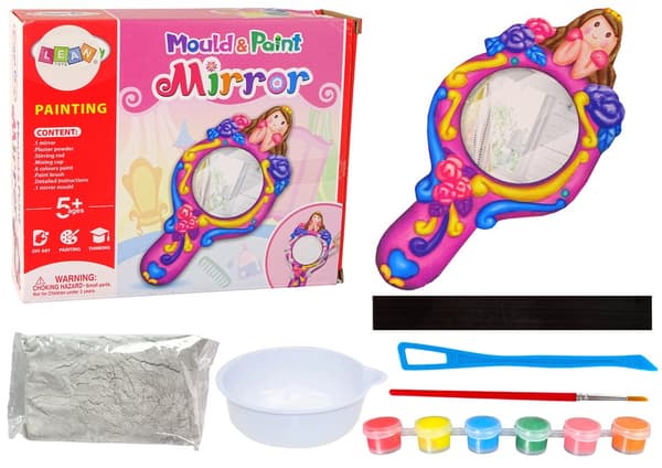 Set of Creative Plastic Mirror Mold Plaster Paints