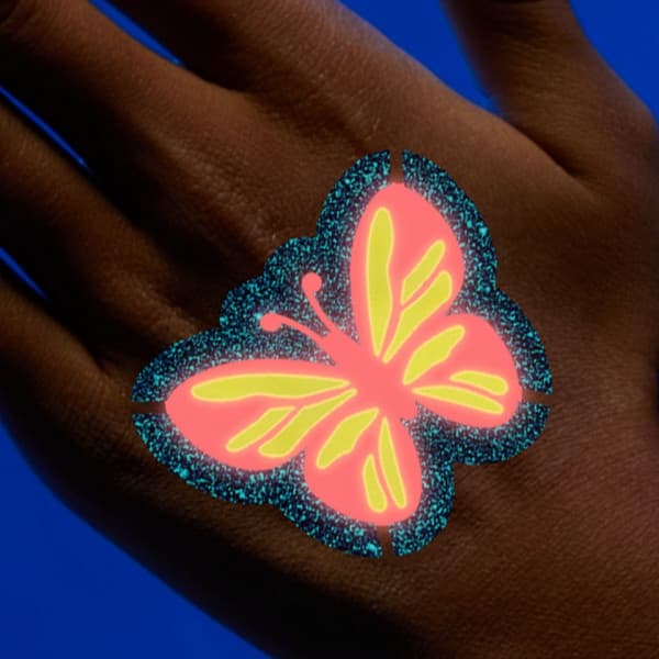 FabLab Glow Tattoos - pimeässä hohtavat kimalletatuoinnit