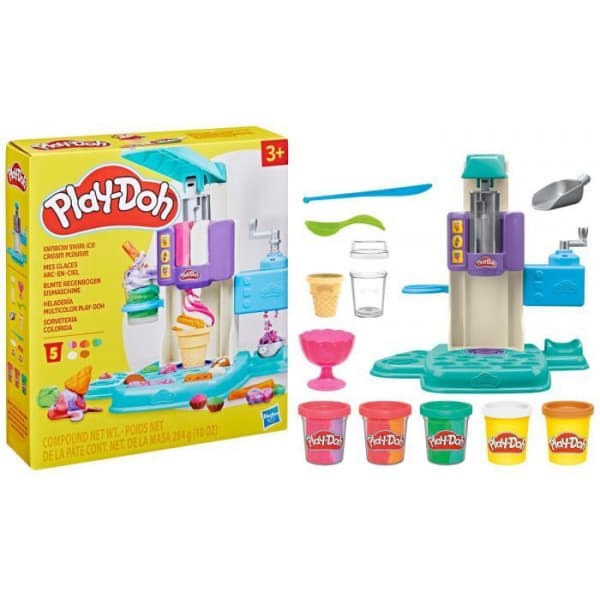Play-Doh Sateenkaarikierrejäätelö -leikkisetti
