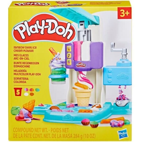 Play-Doh Sateenkaarikierrejäätelö -leikkisetti