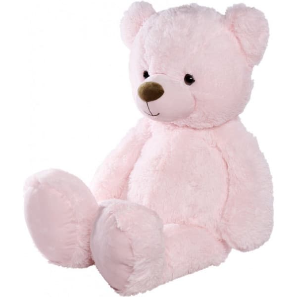 Bamse 80cm - krammedyr, lyserød