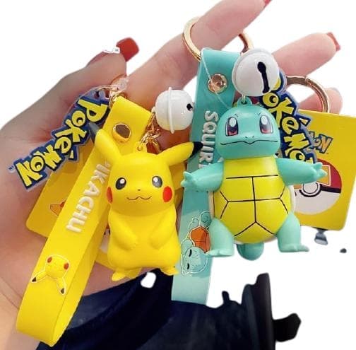 Pokémon Pikachu Bulbasaur Squirtle Charmander Nyckelring Figurer