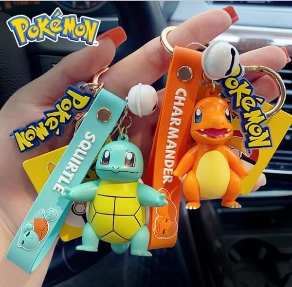 Pokémon Pikachu Bulbasaur Squirtle Charmander Nyckelring Figurer