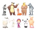 Miniatyrbild 2 av 2: 10 Pack Masha och björnen figurer (3-6CM)