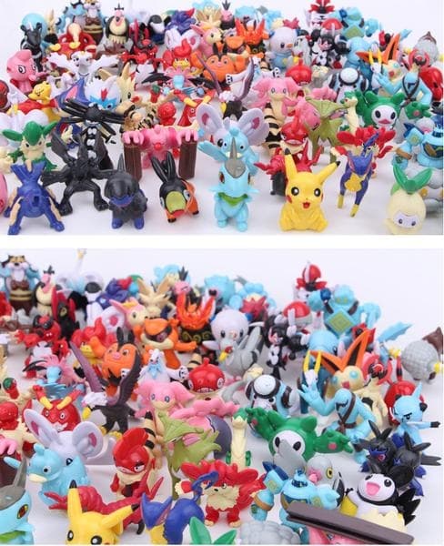 100 st Mycket Fina Söta Pokémon Figurer Pokemon Innehåll Pikachu