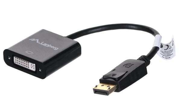 Lanberg AD-0007-BK-adapter (DisplayPort M - DVI-D F; 0,10 m; sort)