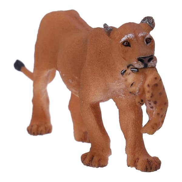 Samlerfigur af en løvinde med sin unge, Papo