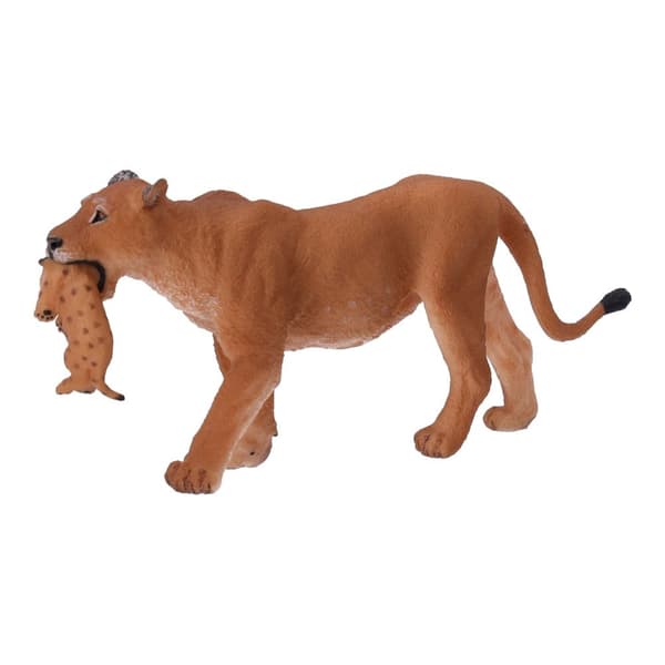 Samlerfigur af en løvinde med sin unge, Papo