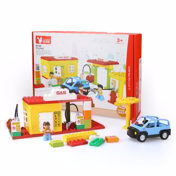 Sæt med blokke - Tankstation (48 blokke)