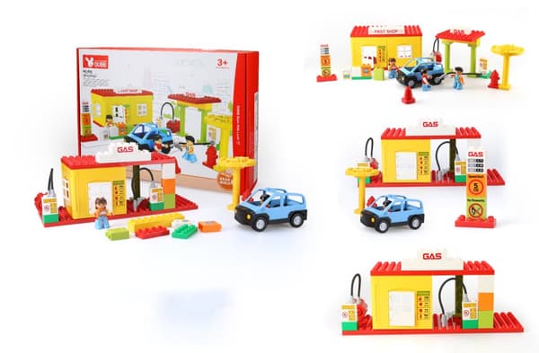 Sæt med blokke - Tankstation (48 blokke)