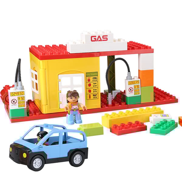 Sæt med blokke - Tankstation (48 blokke)