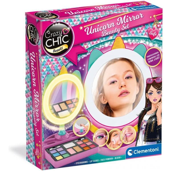 Crazy Chic - Lysende spejl og makeup sæt