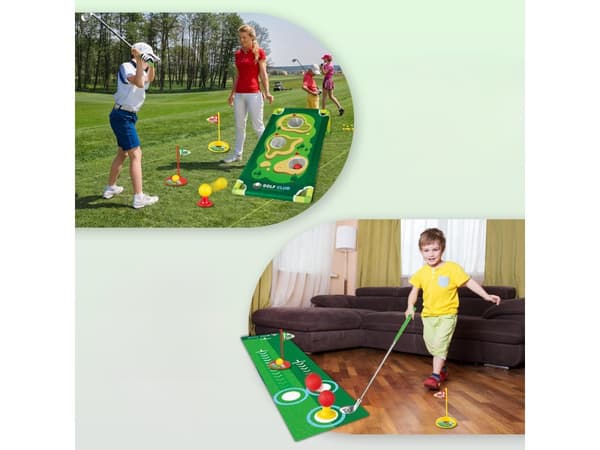 Minigolf, lasten minigolfsetti, lauta + mailat + tarvikkeet