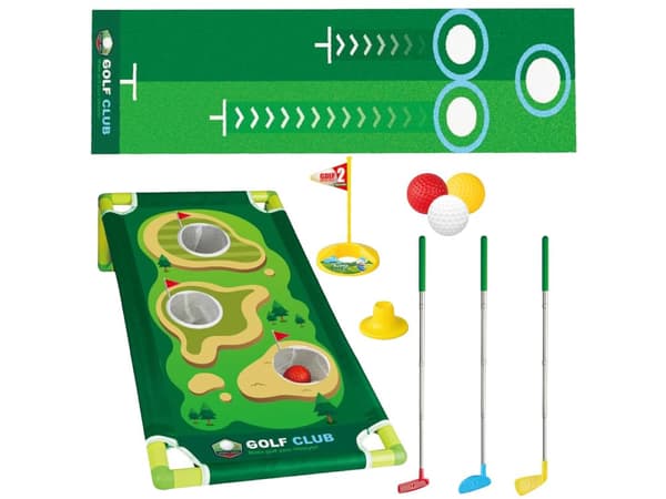Minigolf, lasten minigolfsetti, lauta + mailat + tarvikkeet
