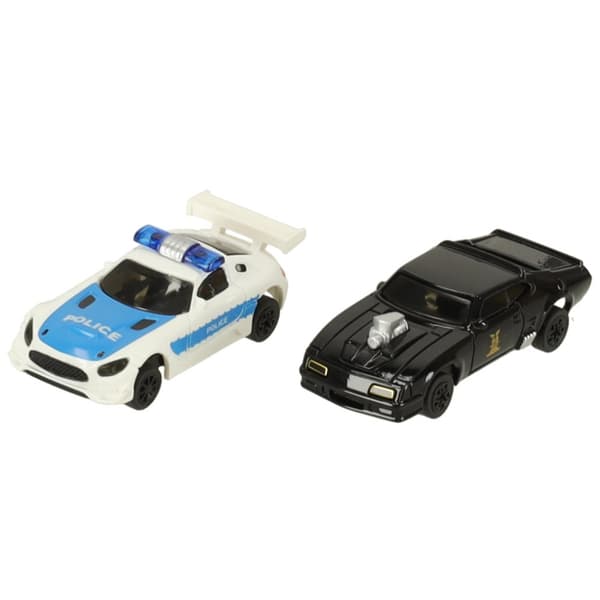 Poliisi sähkökilparata + 2 autoa GD-01 rakennuspalikoita