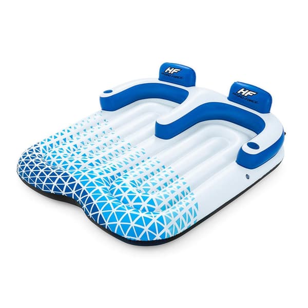Bestway Uppblåsbar Dubbel Solstol Hydro-Force 196x193 cm Strand och Pool 43534