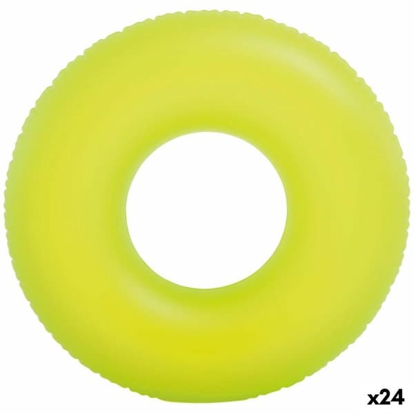 Oppustelig flydende donut Intex Neon 91 x 91 cm (24 enheder)