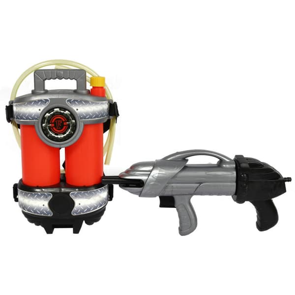 Premium vandpistol med stor tank-rygsæk, 32 cm, rød