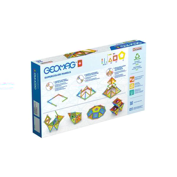Geomag Supercolor Panels - 78 Deler Magnetisk Konstruksjonssett for Barn Fra 5 År