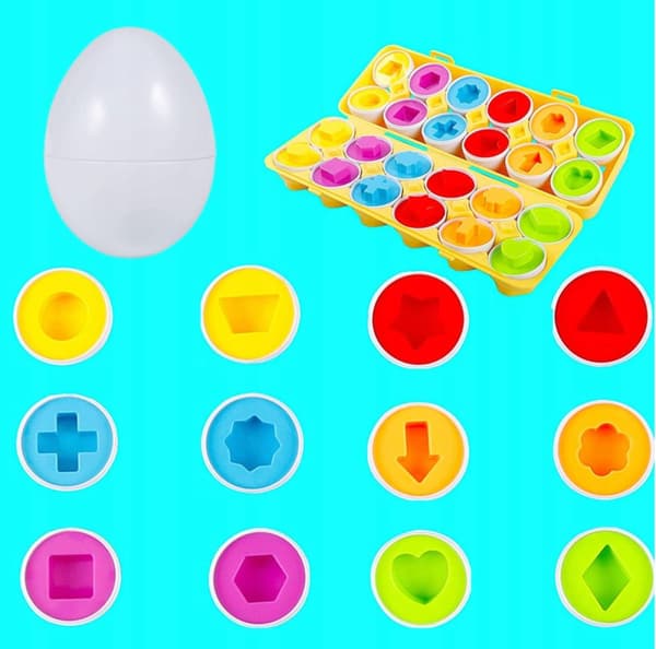 Montessori pædagogisk puslespil Æg Match Shape
