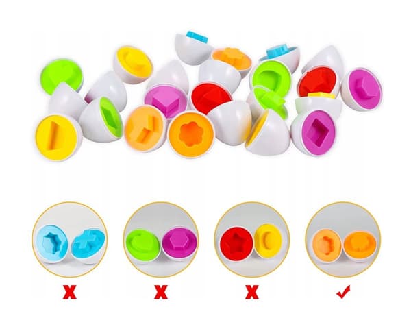 Montessori pædagogisk puslespil Æg Match Shape
