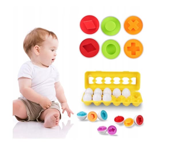 Montessori pædagogisk puslespil Æg Match Shape