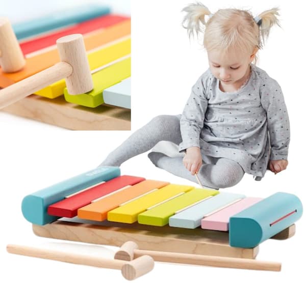 PUUNINEN VÄRIKÄYTTÖ SYMBALI SOISTETTI LAPSILLE