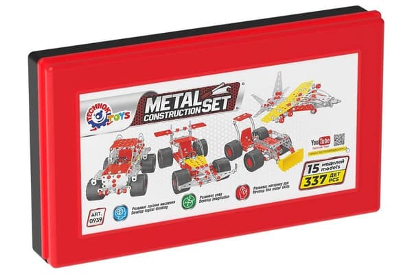 Metallkonstruktionssats Olika fordonsmodeller Transport 337 stycken
