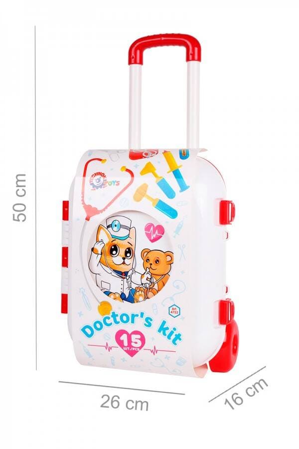 Medical Kit Resväska Little Doctor Stetoskop Sprutan Termometer Glasögon 4753
