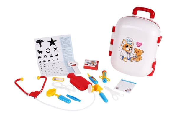 Medical Kit Resväska Little Doctor Stetoskop Sprutan Termometer Glasögon 4753
