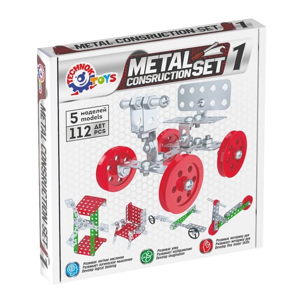Metallirakennussetti Lelu koottavaksi 5 eri mallia 6399