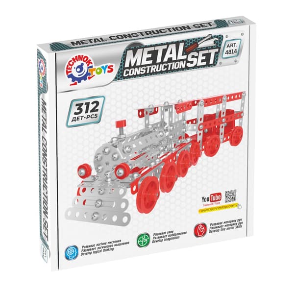 Metal togkonstruktionssæt, der skal samles Constructor 312 stykker 4814