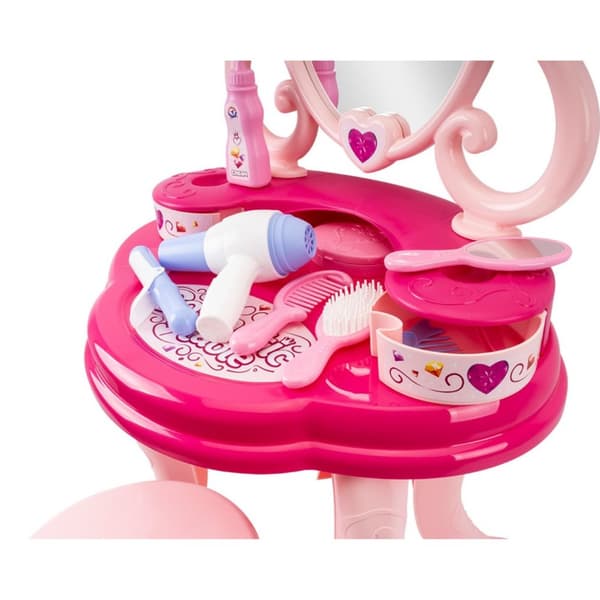 Stående Sminkbord Sits Stol Kosmetika Pulver Curling Iron Spegeltork 8683