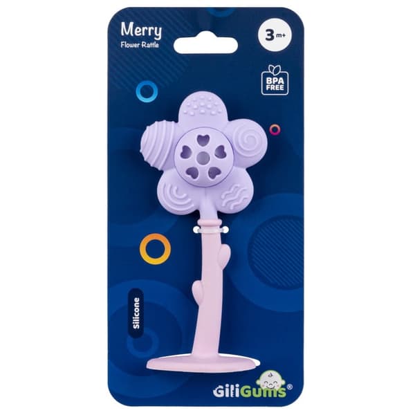 Joyful Flower Rattle Lila, Giligums