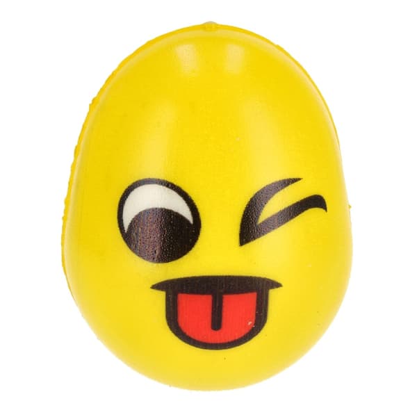Antistressboll Ägg Emoticons 6cm Mega Creative