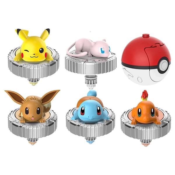 Aidot Lingdong Pokemon Gyro -lelut lasten fantasialle Pikachu Charmander Pull Cord Battle Spinning Combat Täydellinen lahjapaketti Mewtwo Gyro