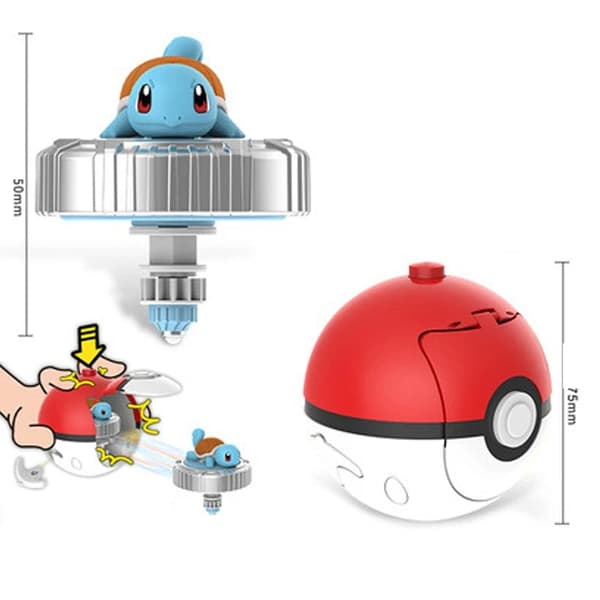 Ægte Lingdong Pokemon Gyro Legetøj til børns Fantasy Pikachu Charmander Pull Cord Battle Spinning Combat komplet sæt gaver
