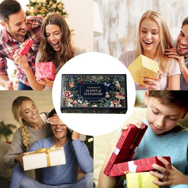 Papper adventskalender 2025| 24 dagars jul adventskalender Brevpapper | Vinternedräkningskalender, brevpapperstillbehör