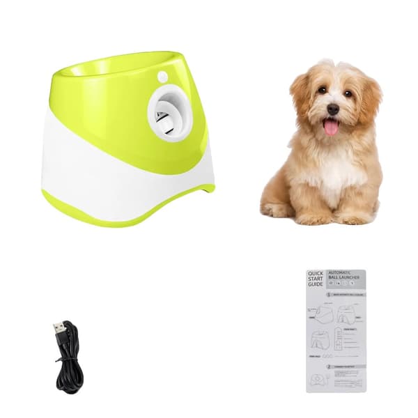 Automatisk Hundeboldkast, Justerbar Kastafstand, Kompakt Design,Legetøj