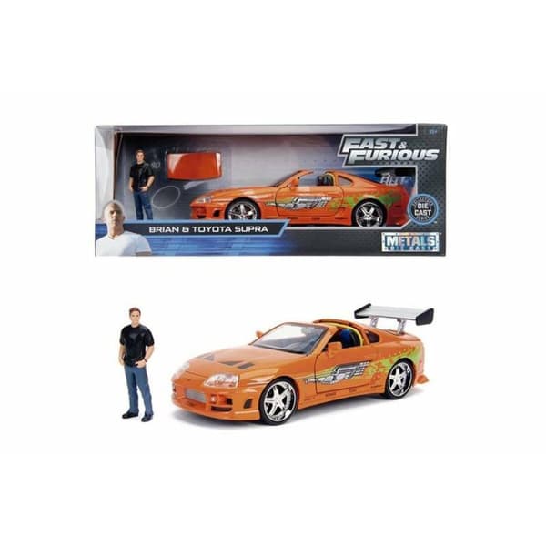 Playset Fast & Furious Brian & Toyota Supra 2 Delar