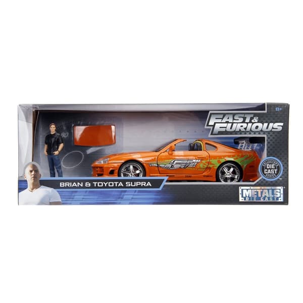 Playset Fast & Furious Brian & Toyota Supra 2 Delar