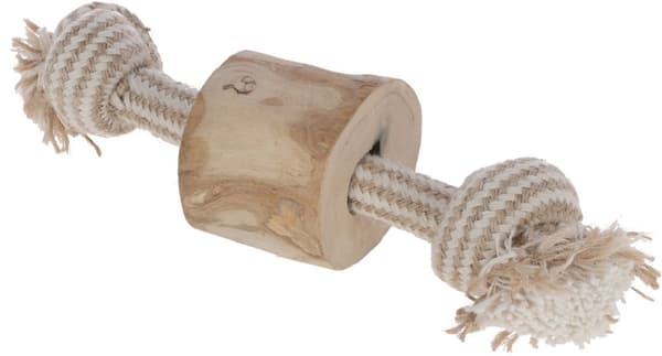 KERBL Hundetræk i jute og bomuld, kaffetræ - naturlegetøj - 20 cm
