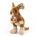 Miniatyrbillede 1 af 2: Rappa - Plush realistic toy Kangaroo with Baby 27 cm Eco-Friendly
