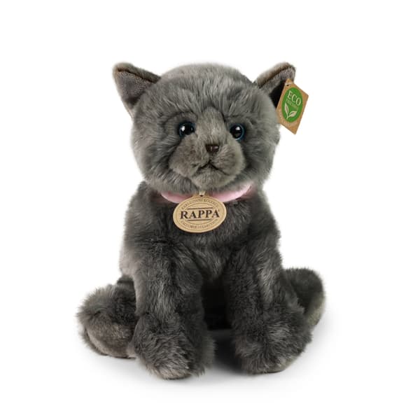 Rappa-PlushToySittingGrayCat25cmEco-Friendly
