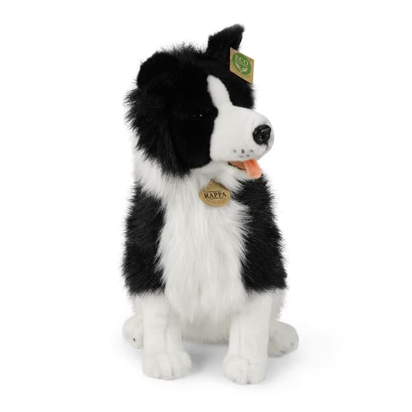 Rappa-PlushToySittingBorderCollieDog40cmEco-Friendly