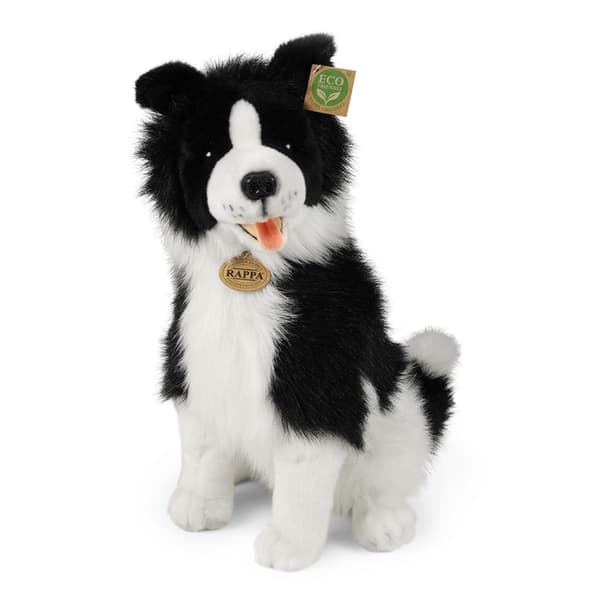 Rappa-PlushToySittingBorderCollieDog40cmEco-Friendly