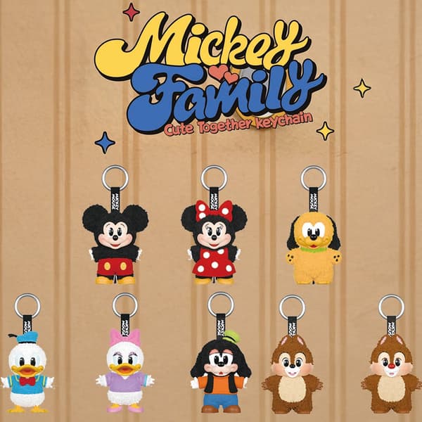 Pop Mart Labubu Mickey Family Keychain Series