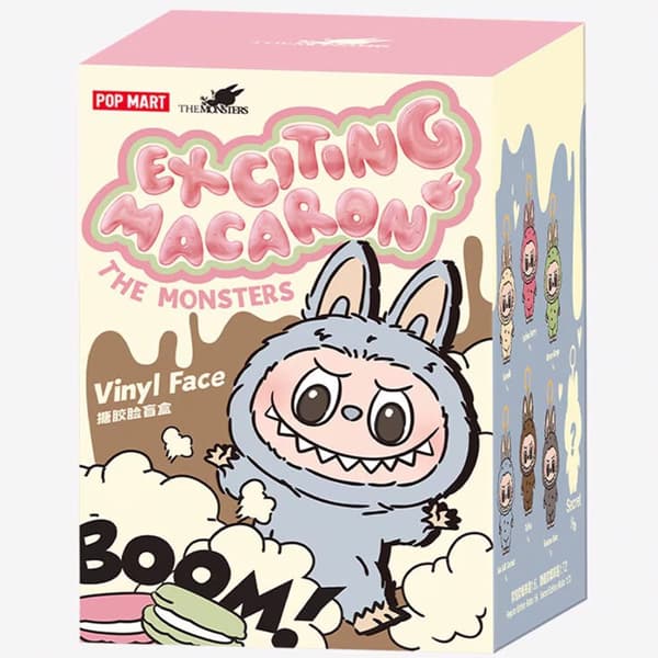 1. POP MART Labubu The Monsters jännittävä macaron-pehmolelu lelu Blind Box (satunnainen väri, 17 cm, 1 pakkaus)